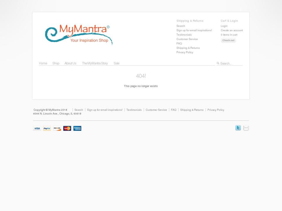 Paradigm Shopify theme site example mantramaven.net