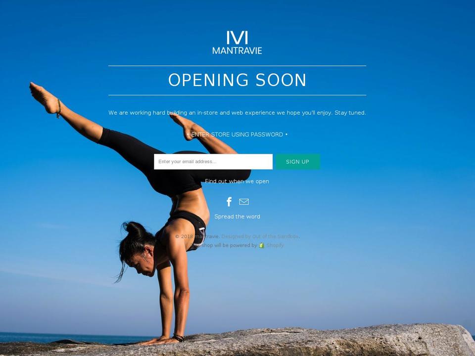 mantravie.com — Shopify storefront screenshot