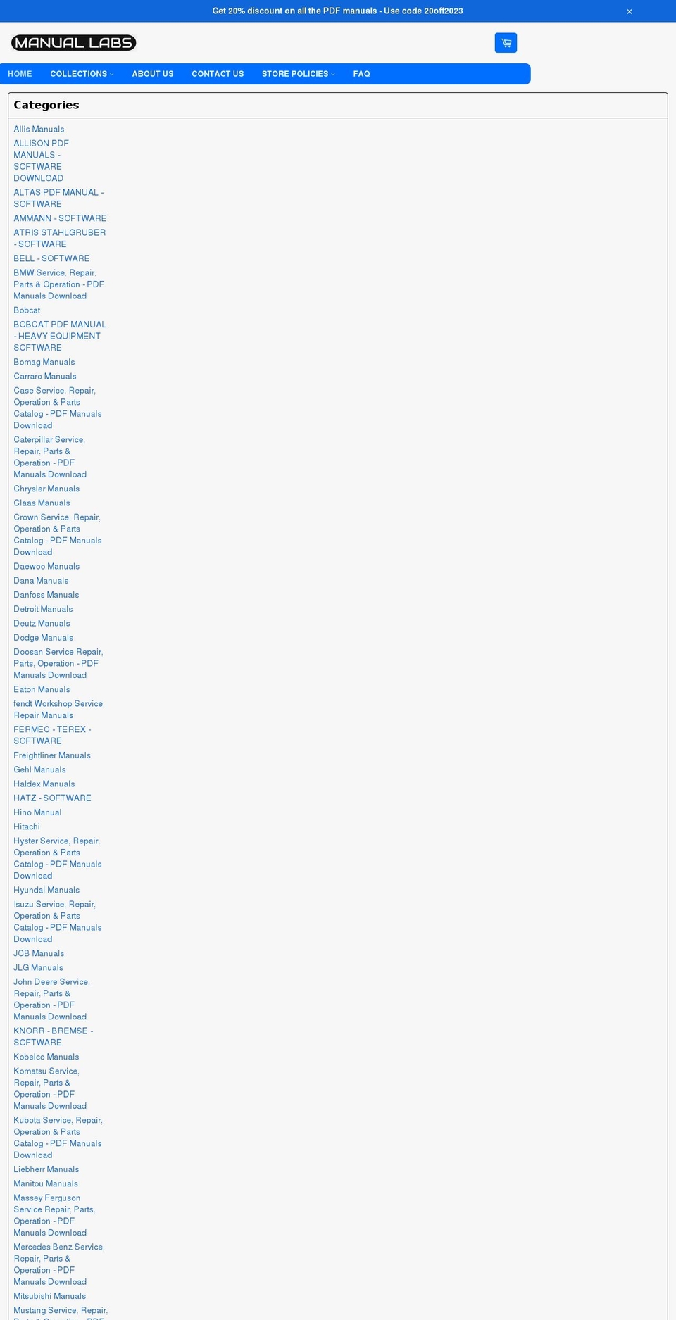 manuallabs.com shopify website screenshot