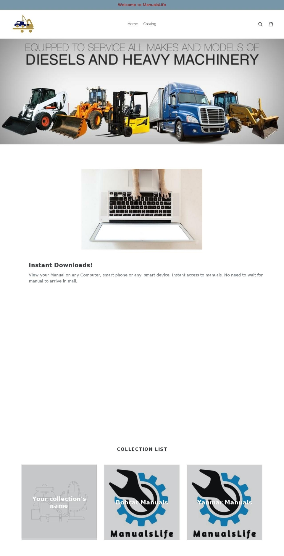 manualslife.com shopify website screenshot