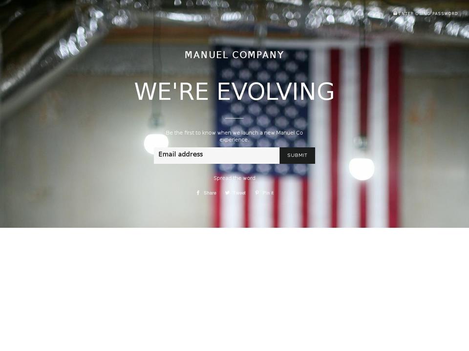 manuelcompany.com shopify website screenshot