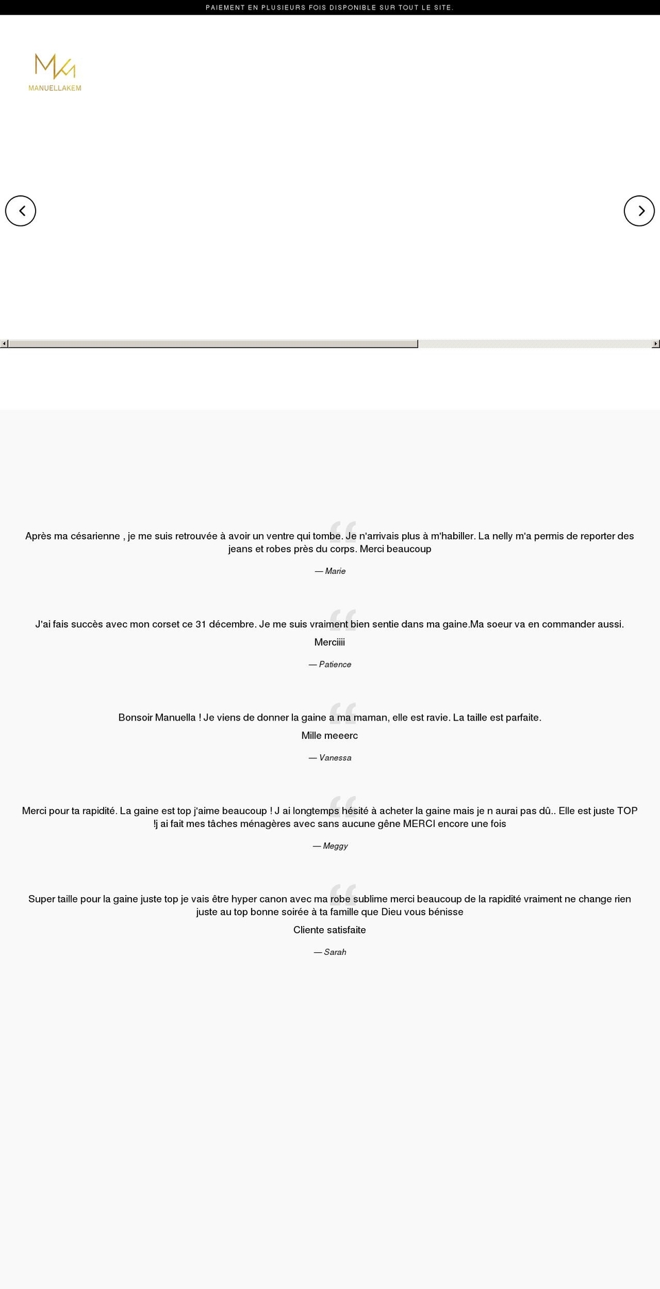 manuellakemparis.com shopify website screenshot