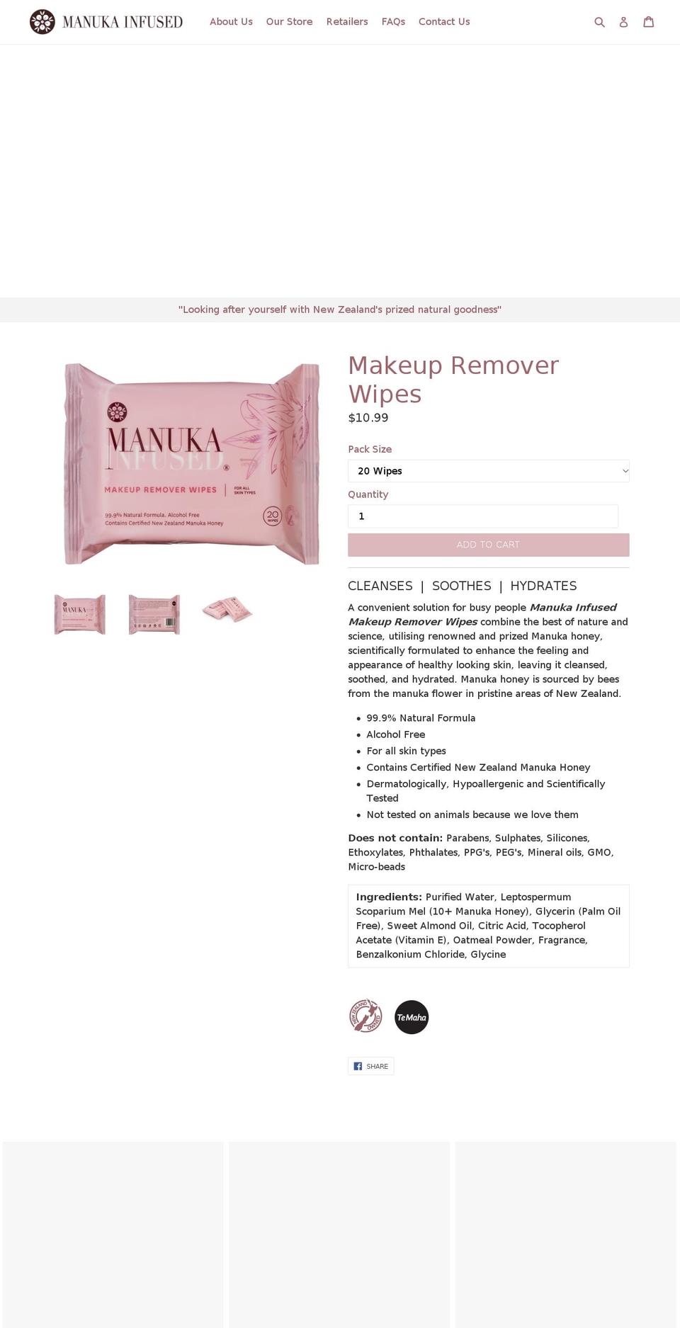 manukainfused.com — Shopify storefront screenshot