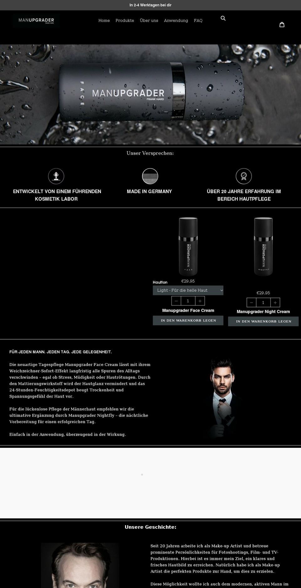 manupgrader.com shopify website screenshot