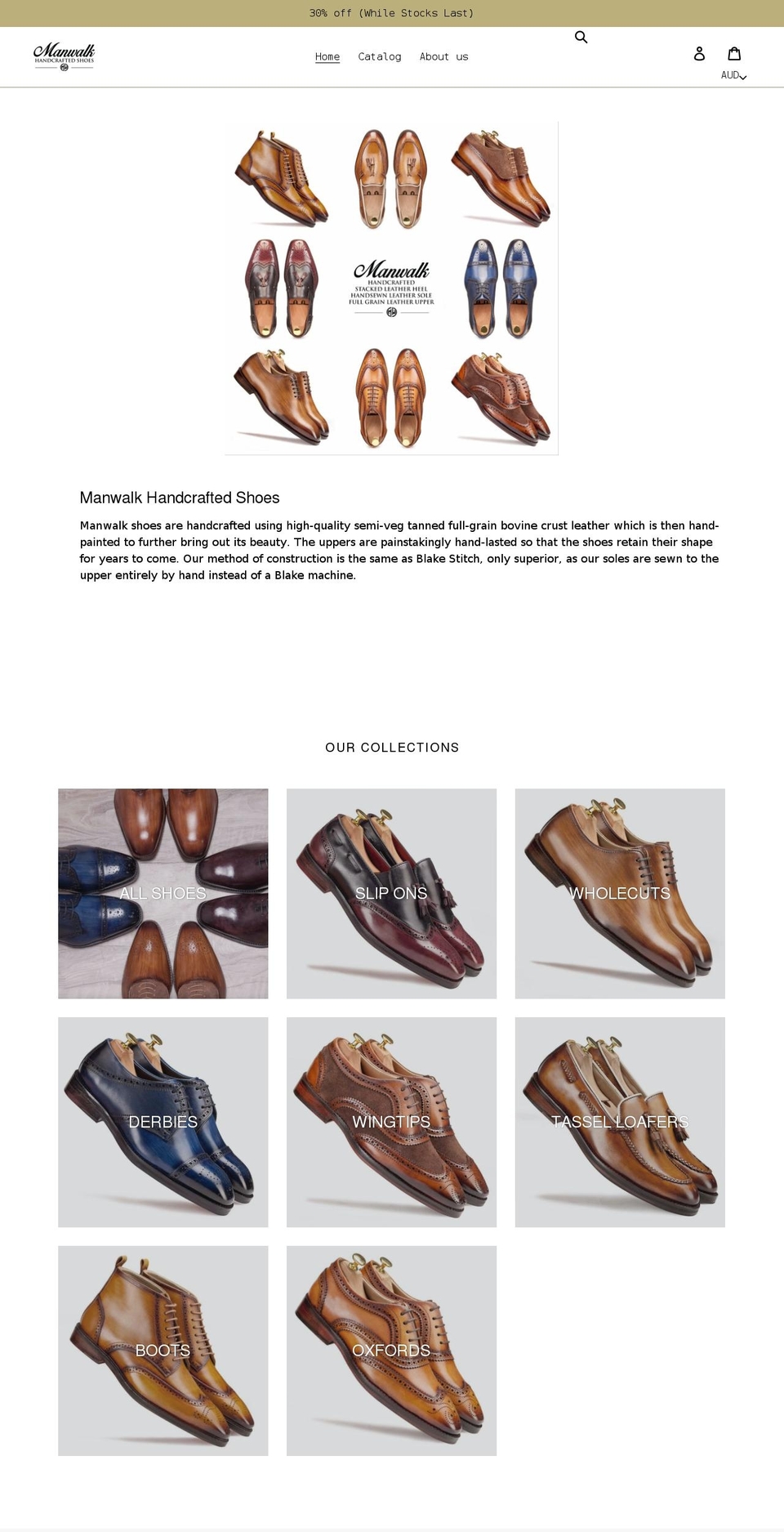 manwalk.com.au shopify website screenshot