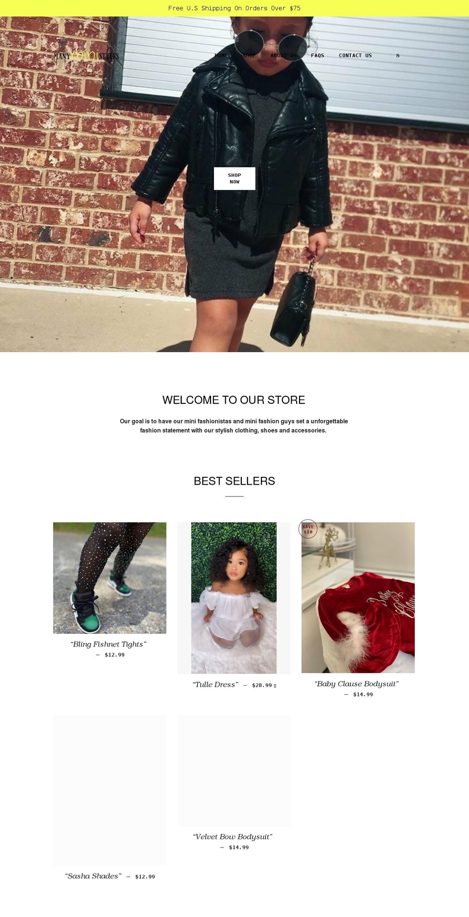 manyministyles.com shopify website screenshot