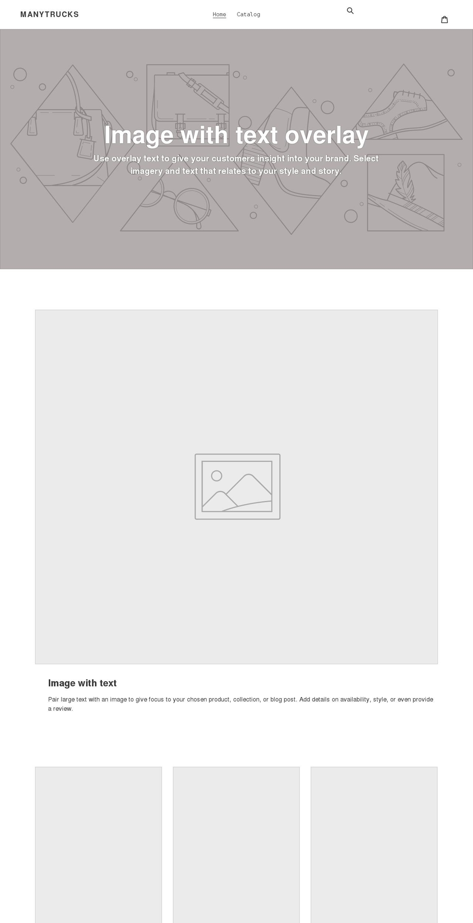 manytrucks.com shopify website screenshot