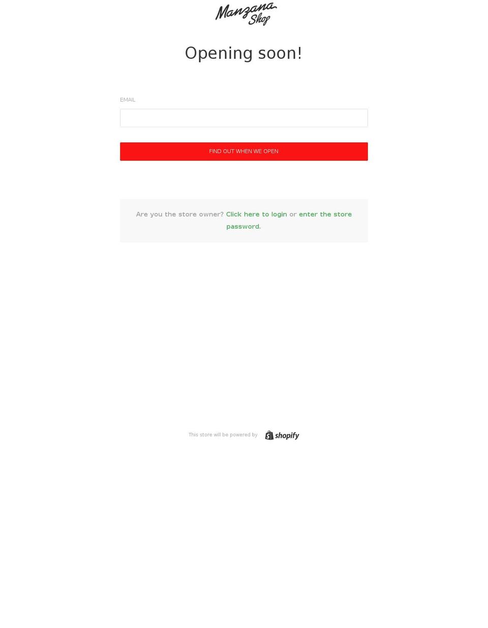 manzanashop.com — Shopify storefront screenshot