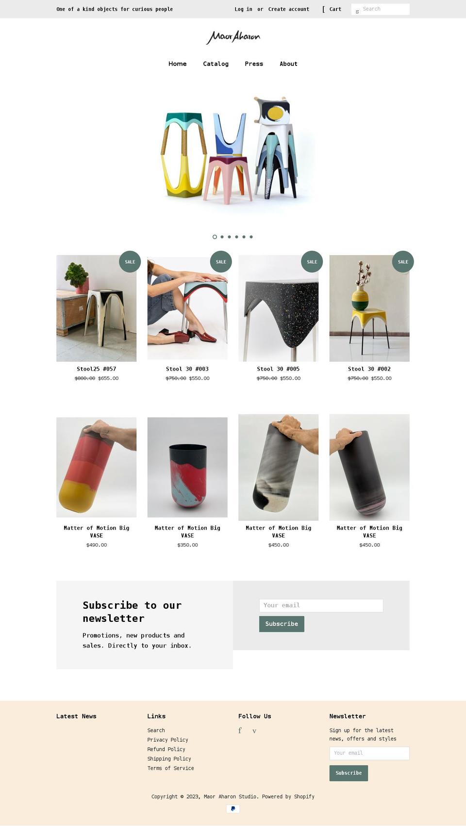 maoraharon.com shopify website screenshot