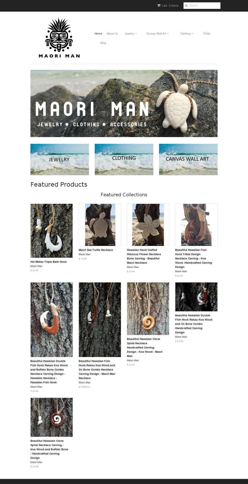 maoriman.com shopify website screenshot