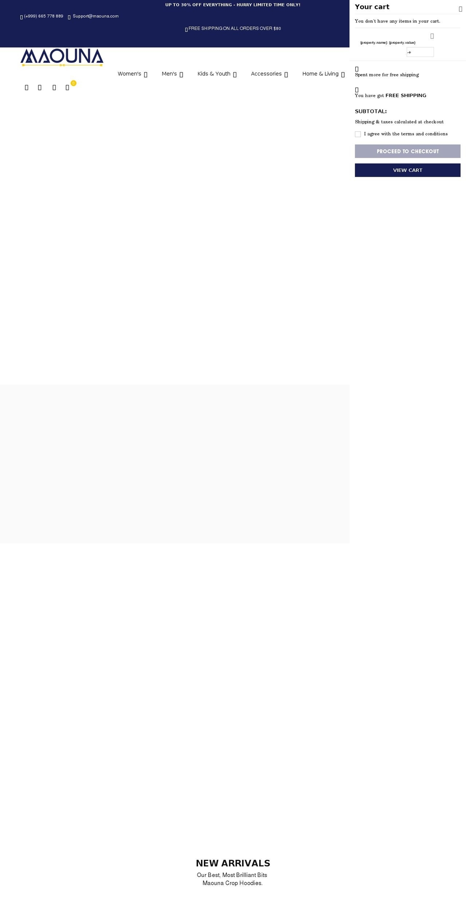 maouna.com shopify website screenshot