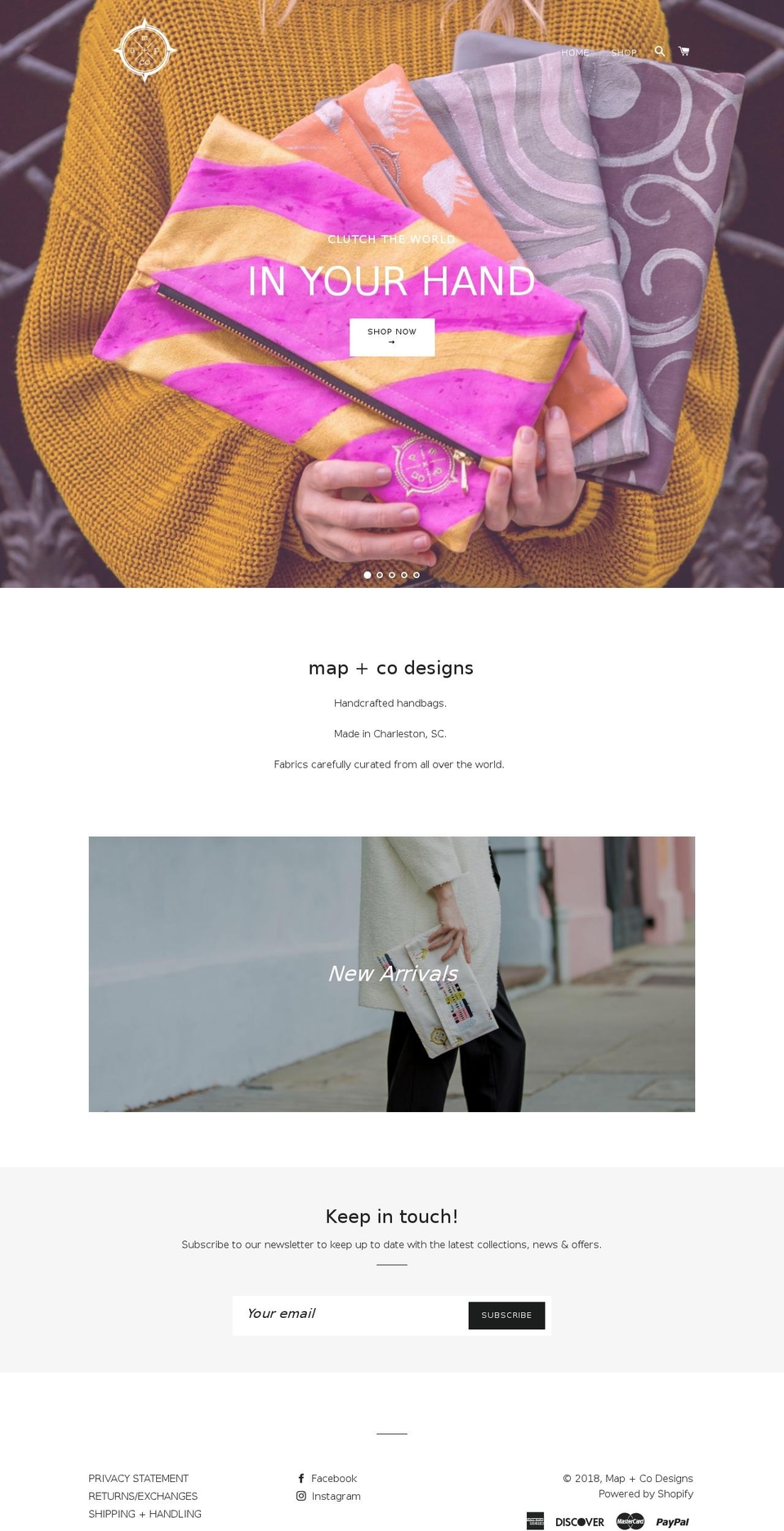 mapandcodesigns.com — Shopify storefront screenshot