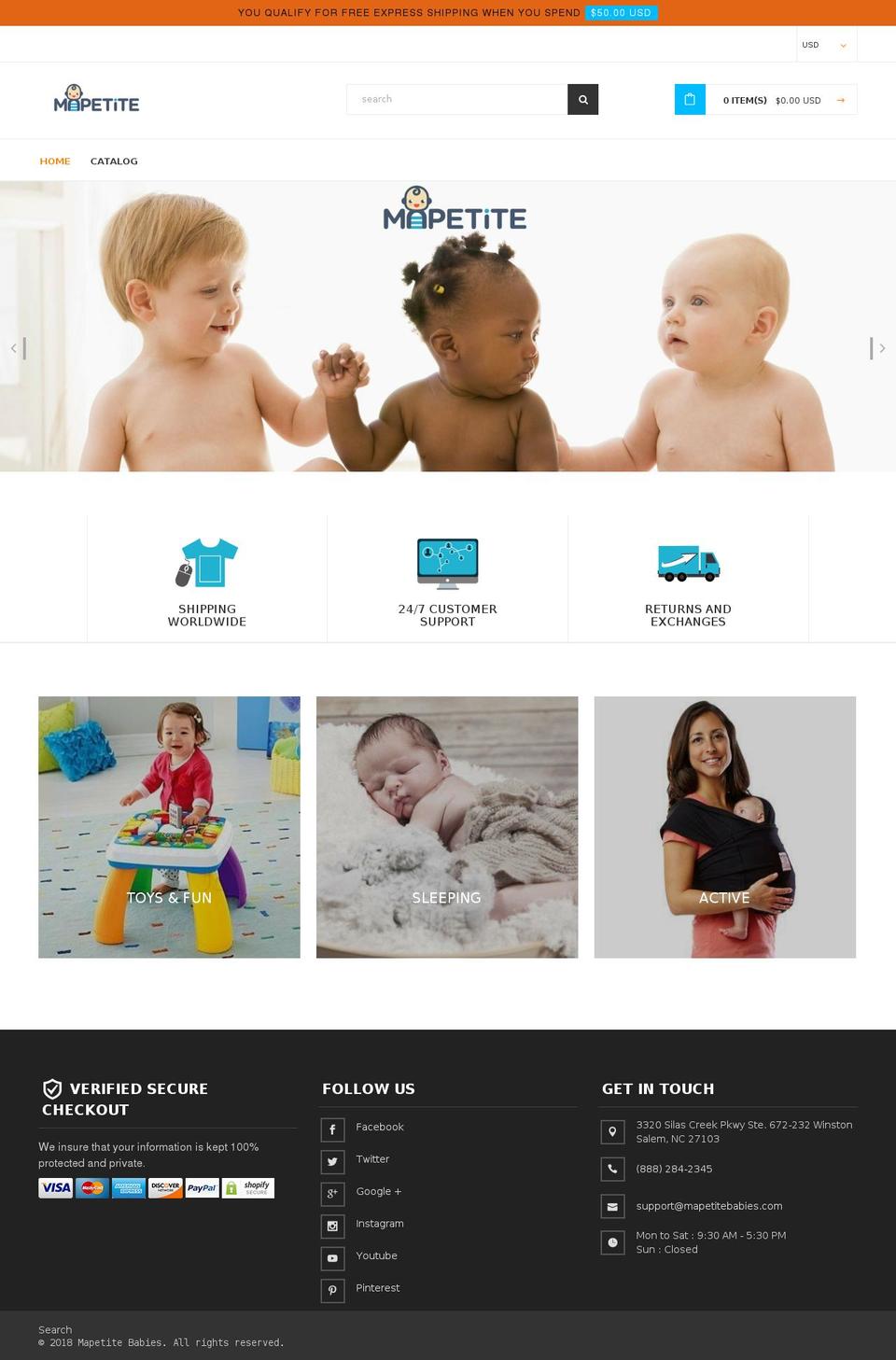 commercifytheme-v2-2 Shopify theme site example mapetitebabies.com