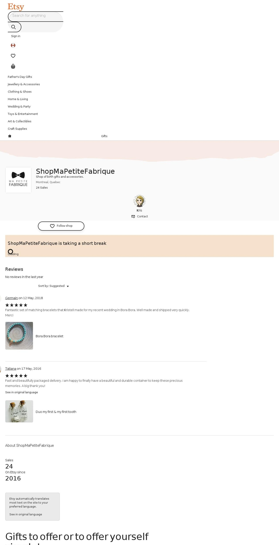 mapetitefabrique.ca shopify website screenshot