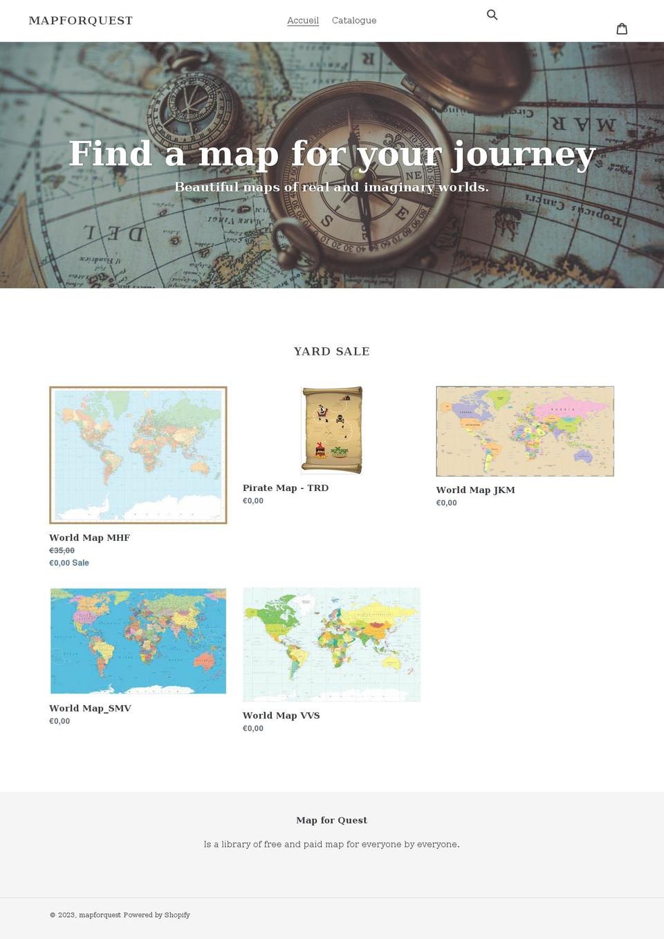 mapforquest.com shopify website screenshot