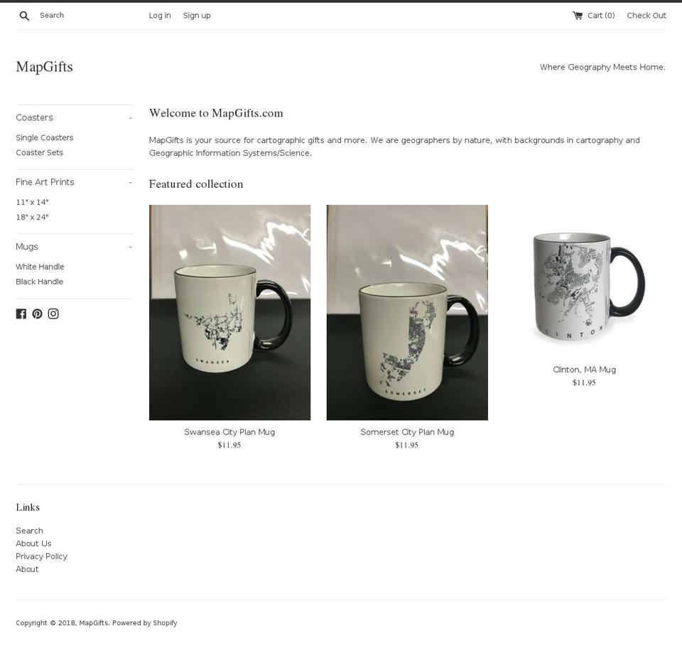 mapgifts.com — Shopify storefront screenshot