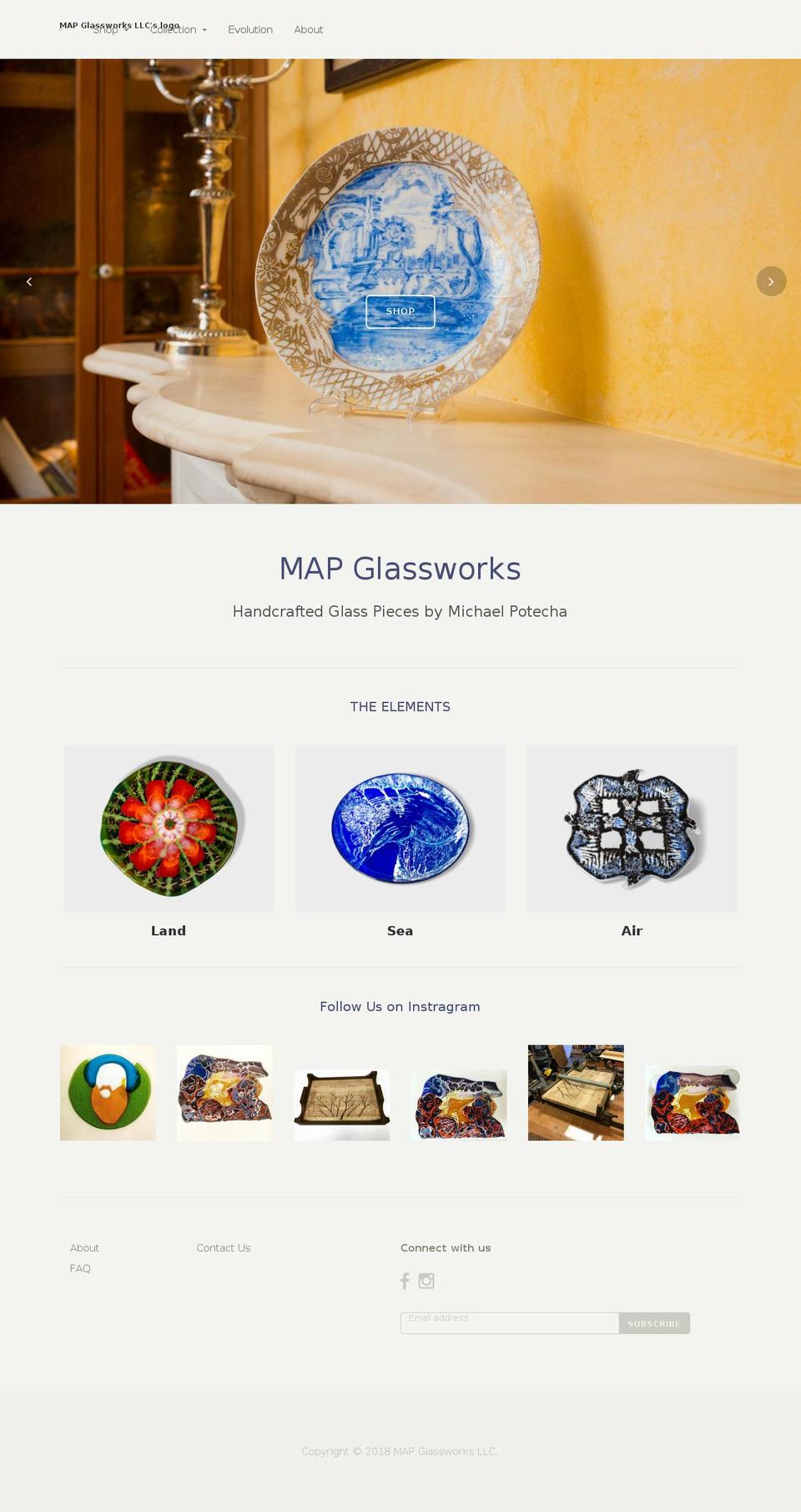 Cypress Shopify theme site example mapglassworks.com