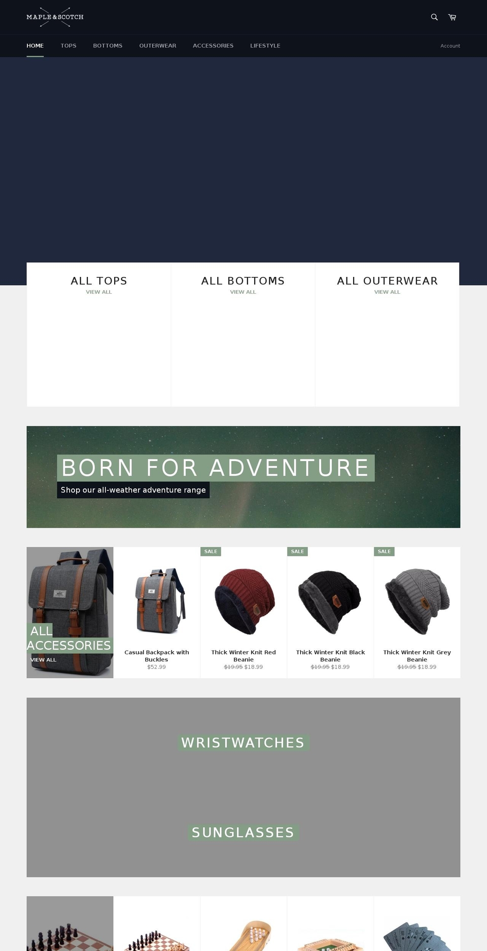 mapleandscotch.com shopify website screenshot