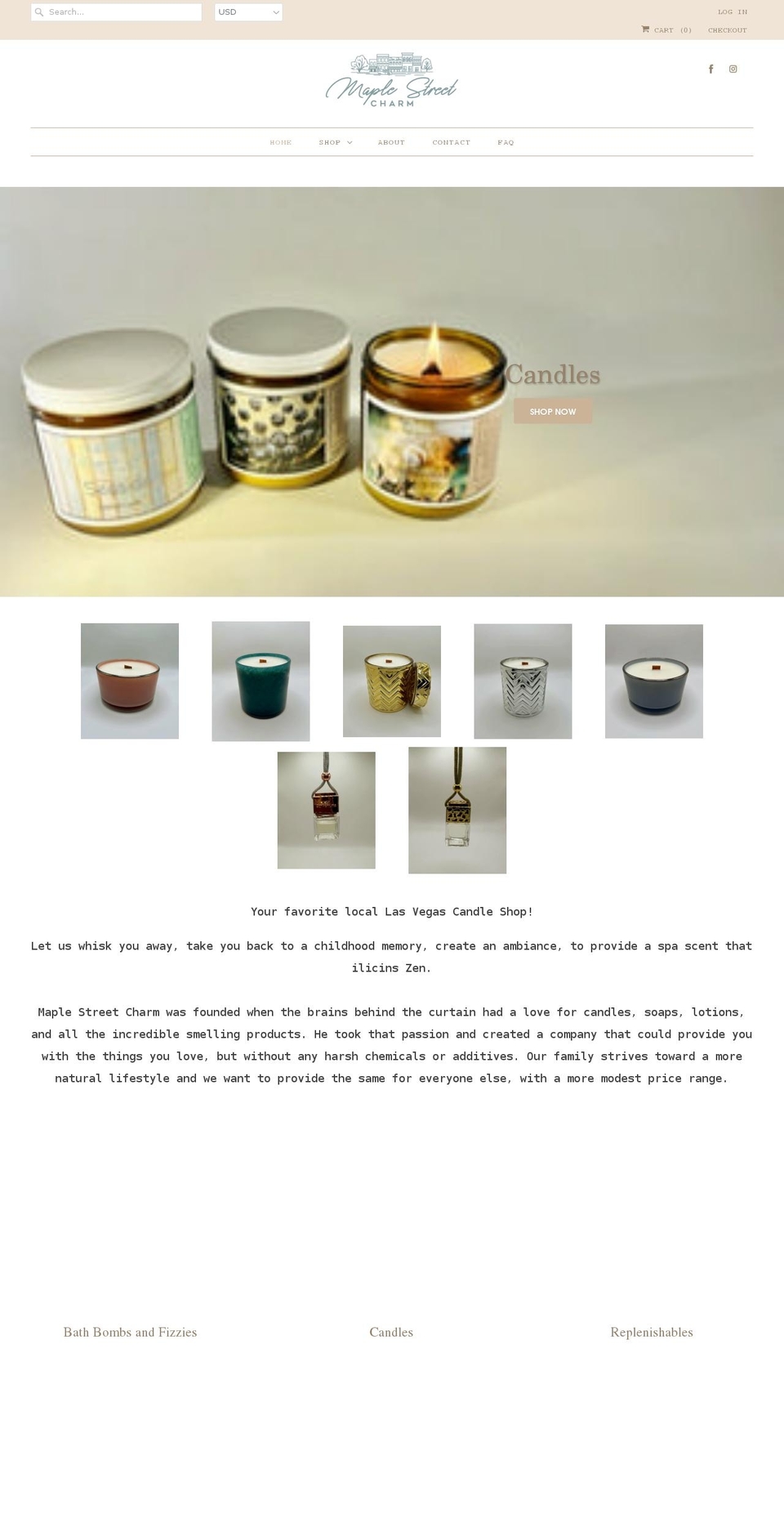 maplestreetcharm.com shopify website screenshot