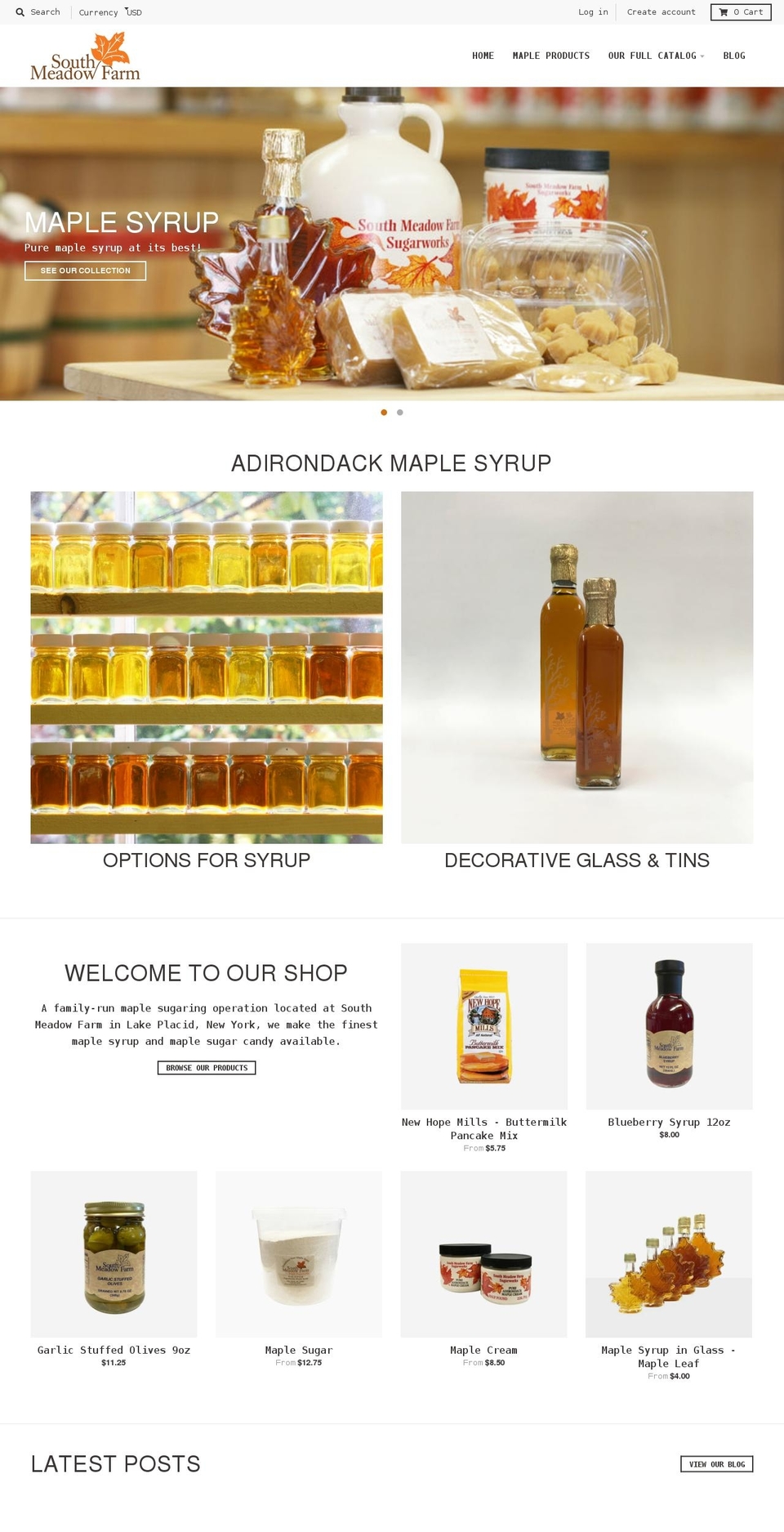 maplesugarworks.com shopify website screenshot