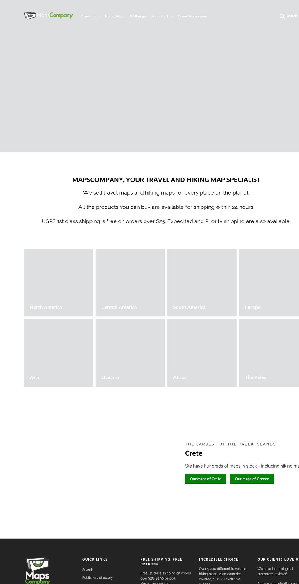 mapscompany.com shopify website screenshot