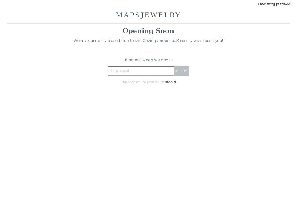 mapsjewelry.com shopify website screenshot