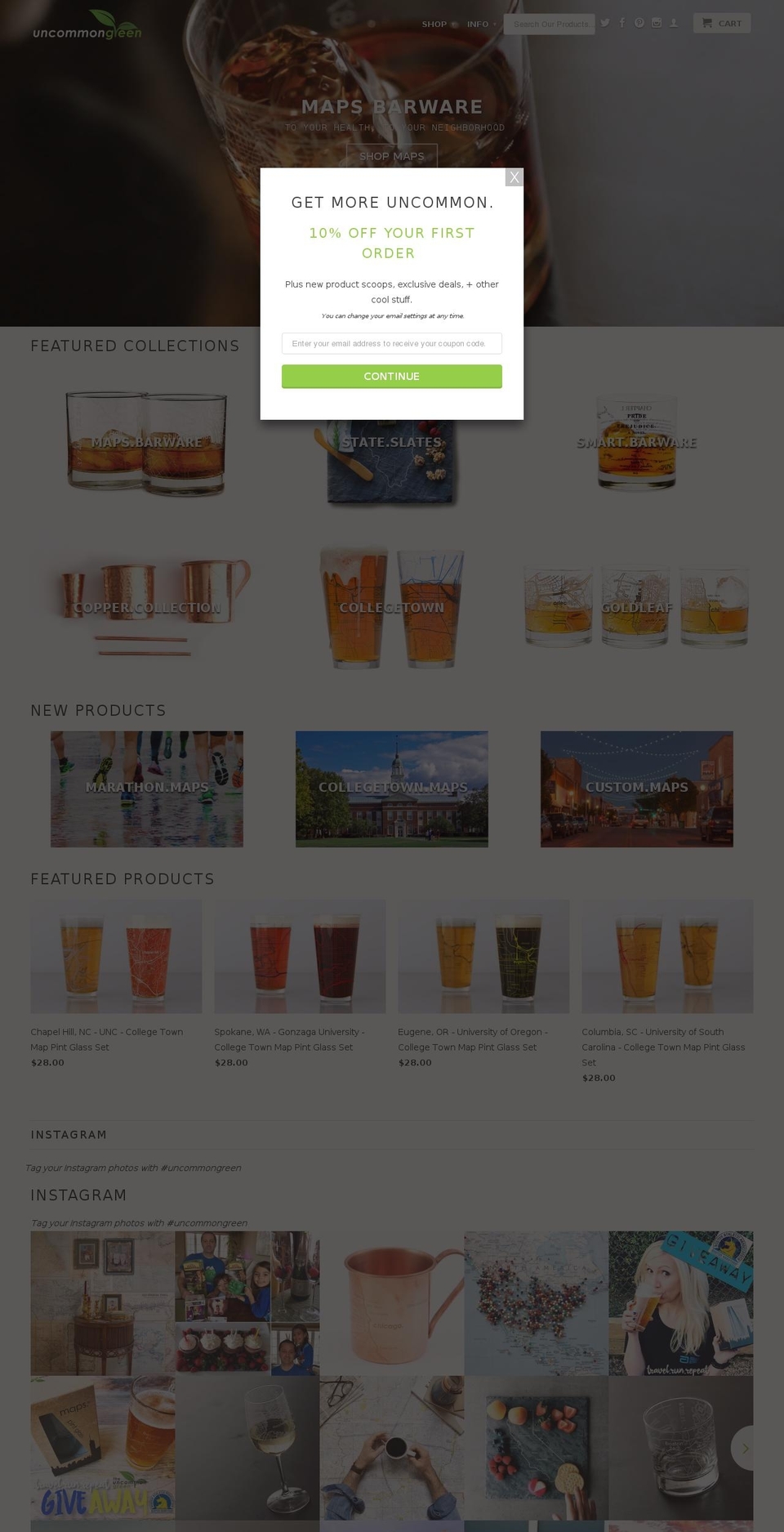 UCG 020917 Retina Shopify theme site example mapspintglass.com