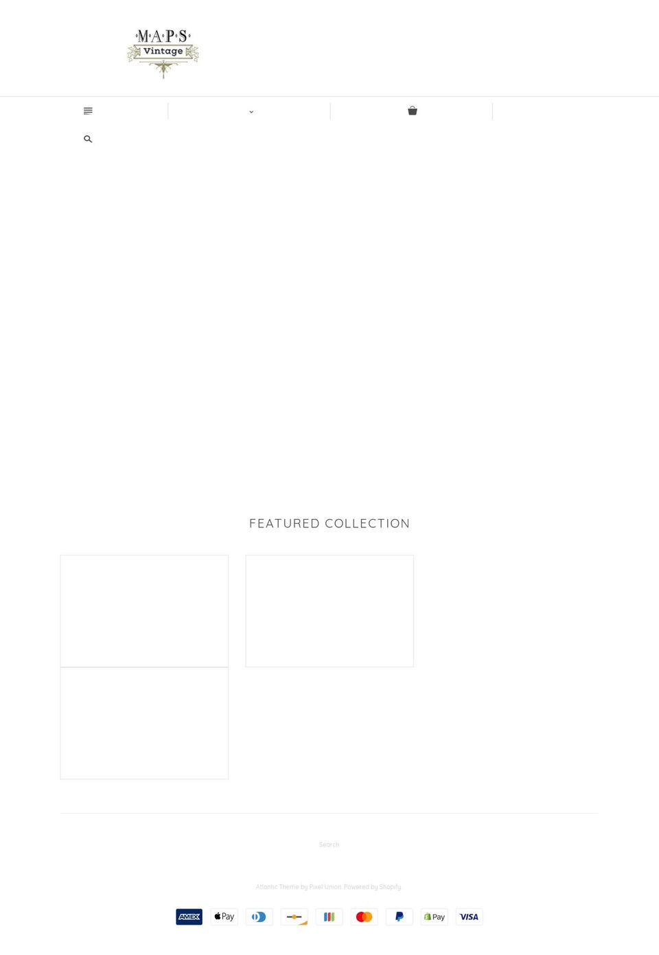 mapsvintage.com shopify website screenshot
