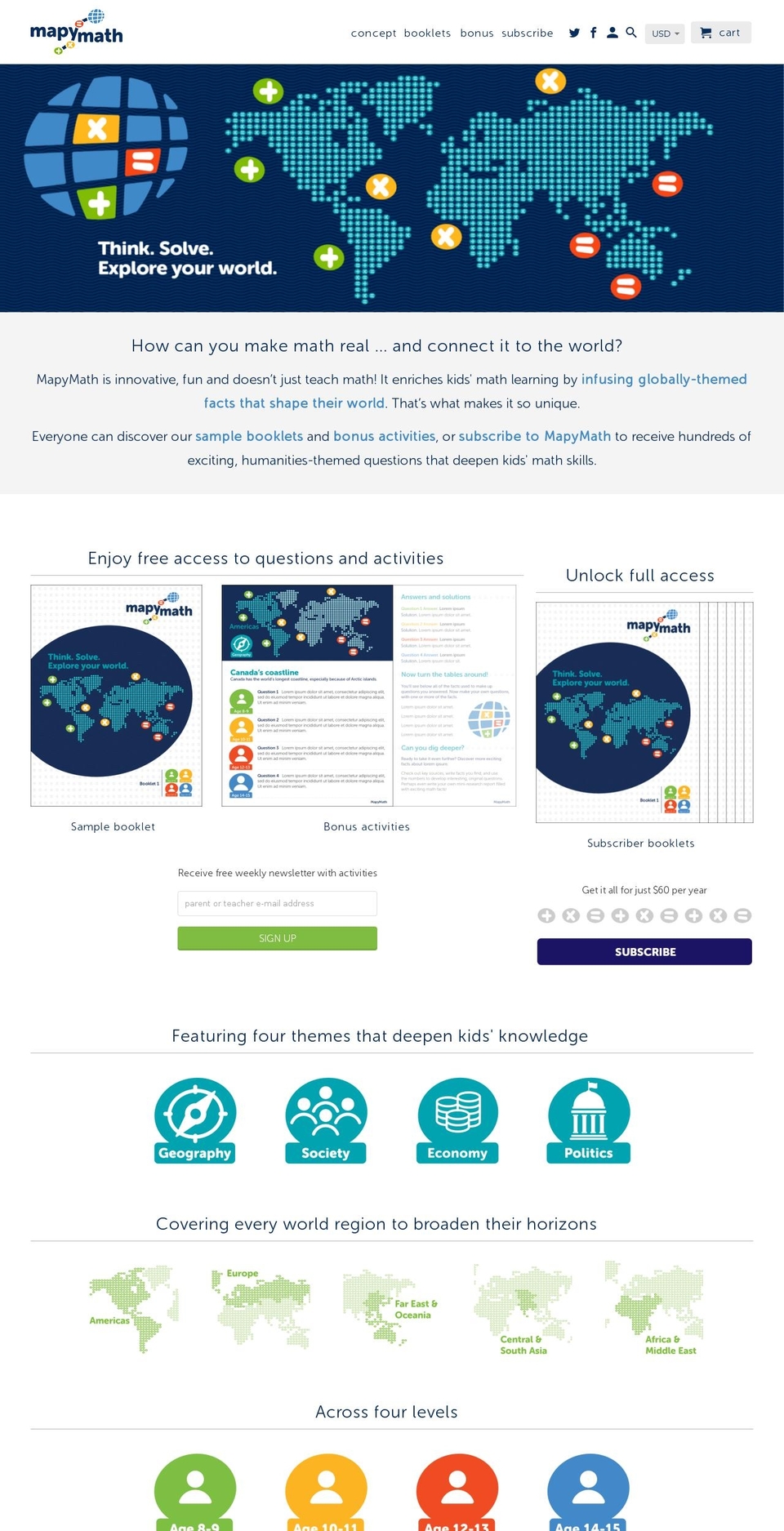 mapymath.com shopify website screenshot
