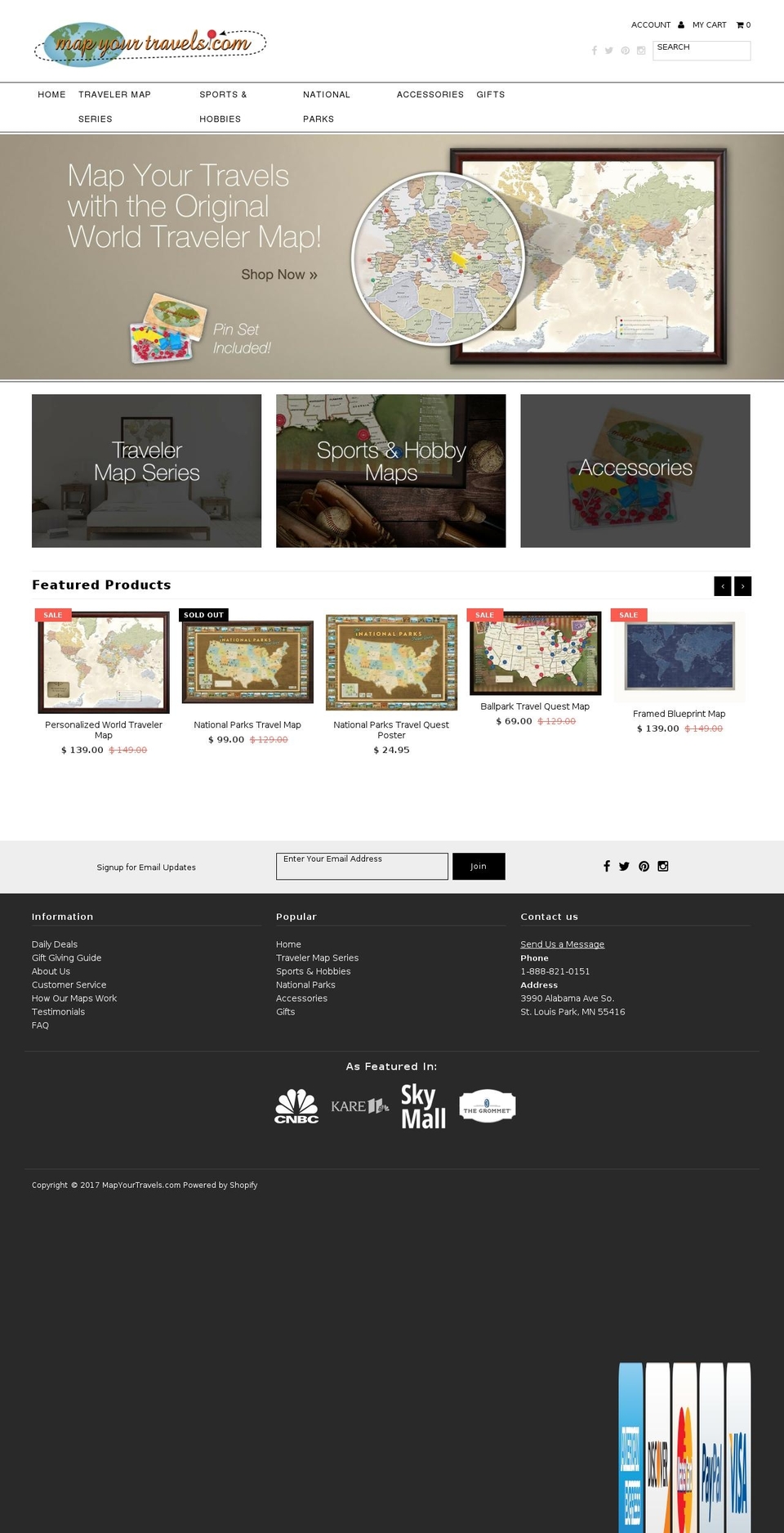 mapyourtravel.com shopify website screenshot