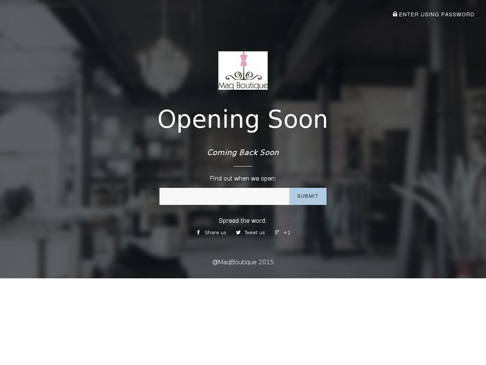 maqboutique.com shopify website screenshot