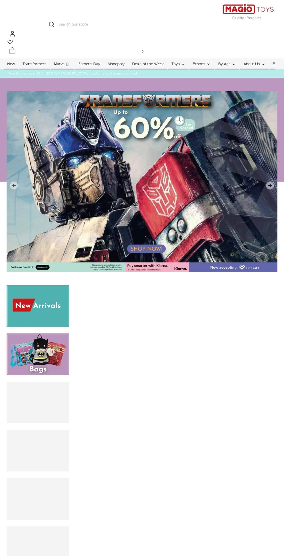 maqio.com shopify website screenshot