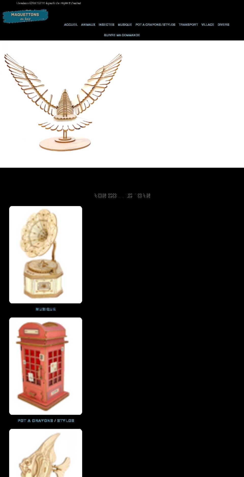 maquettons-en-bois.com shopify website screenshot