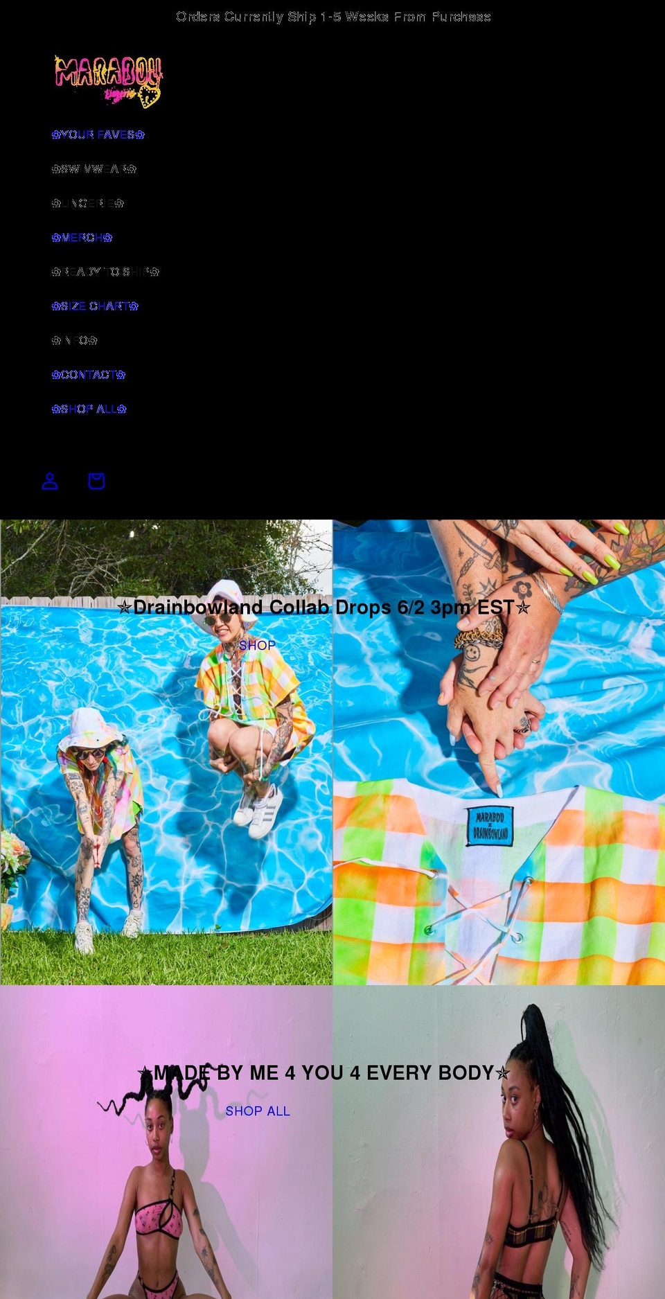 maraboulingerie.com shopify website screenshot