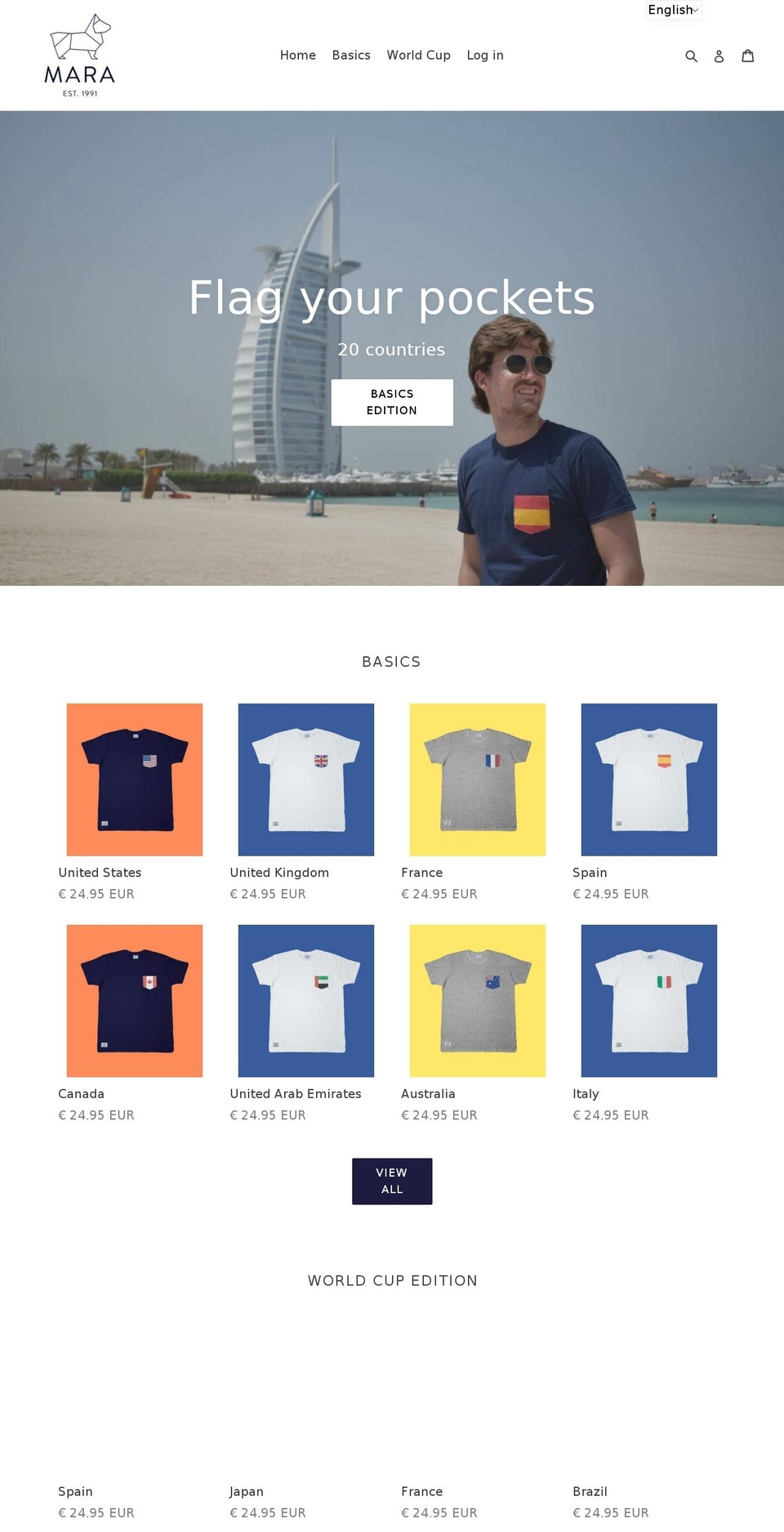 maraclothes.com — Shopify storefront screenshot