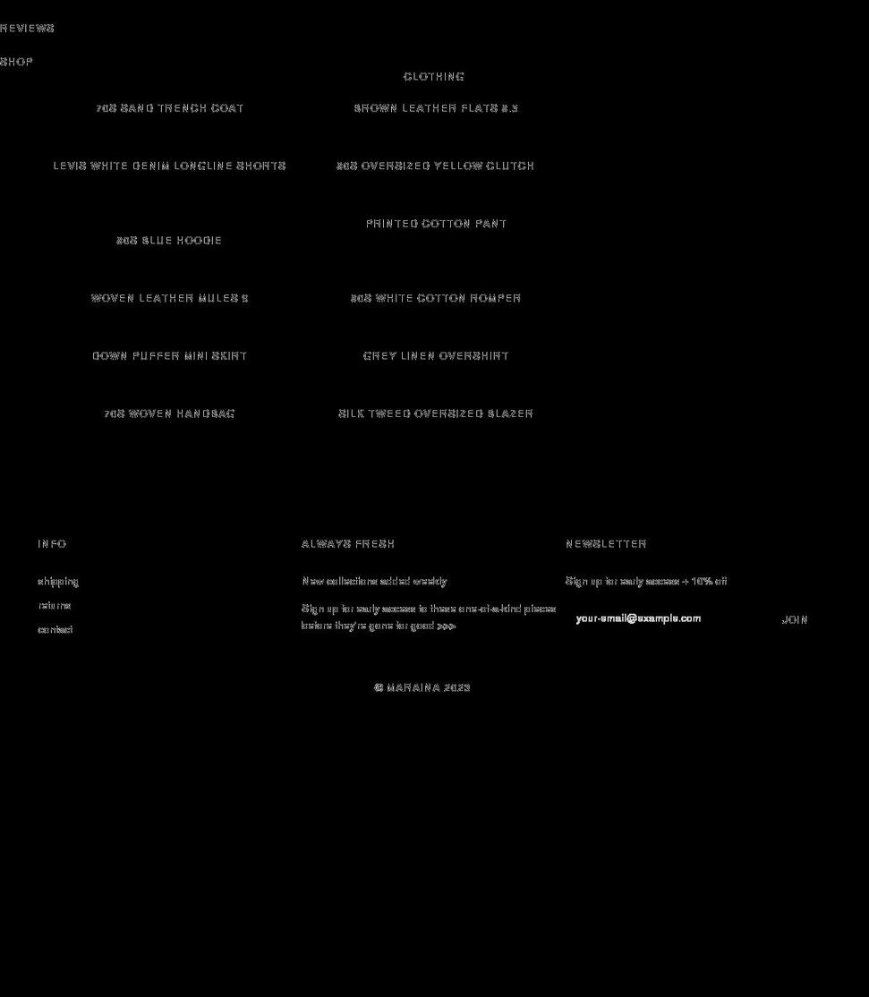 maraina.net shopify website screenshot