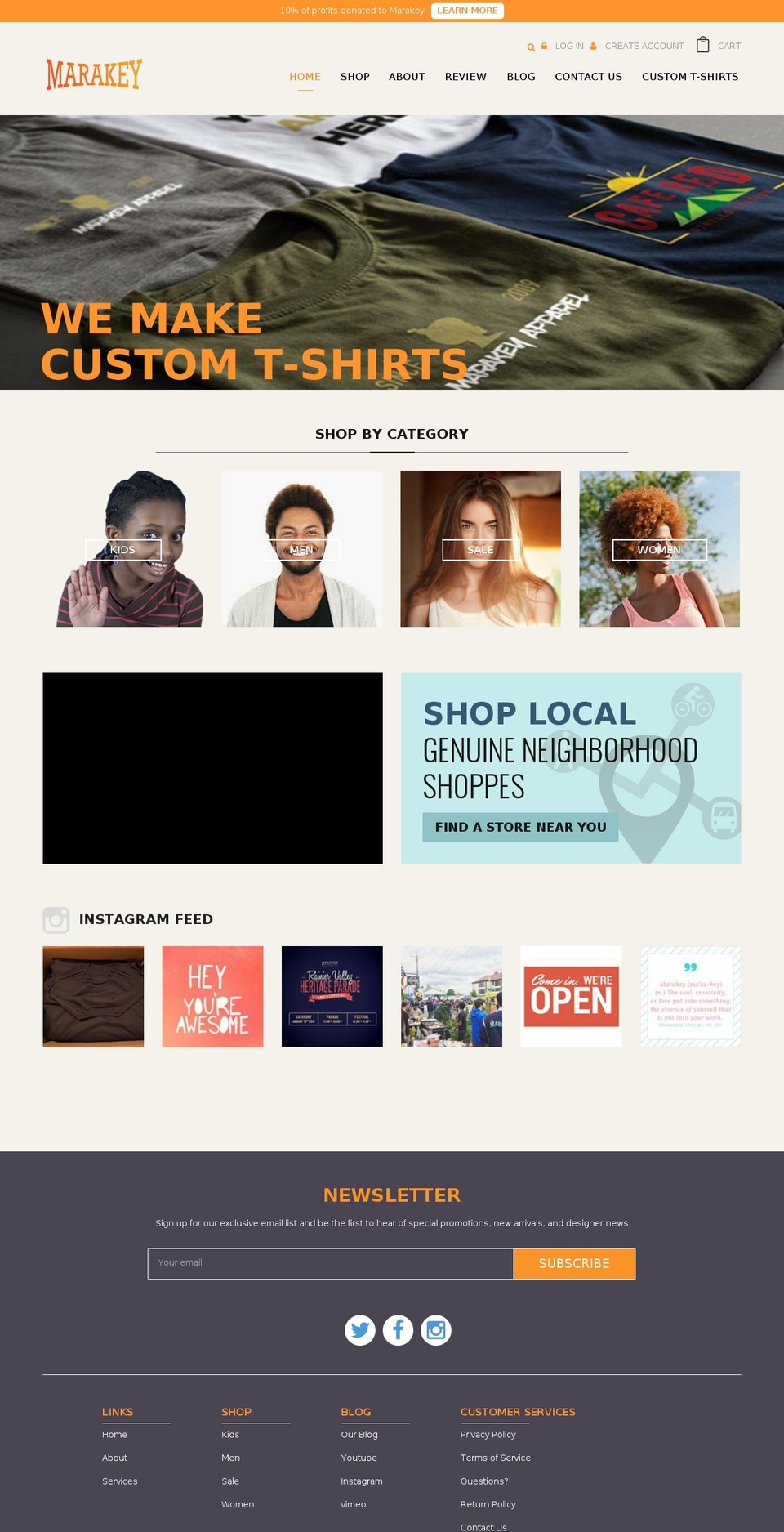 marakey.com shopify website screenshot