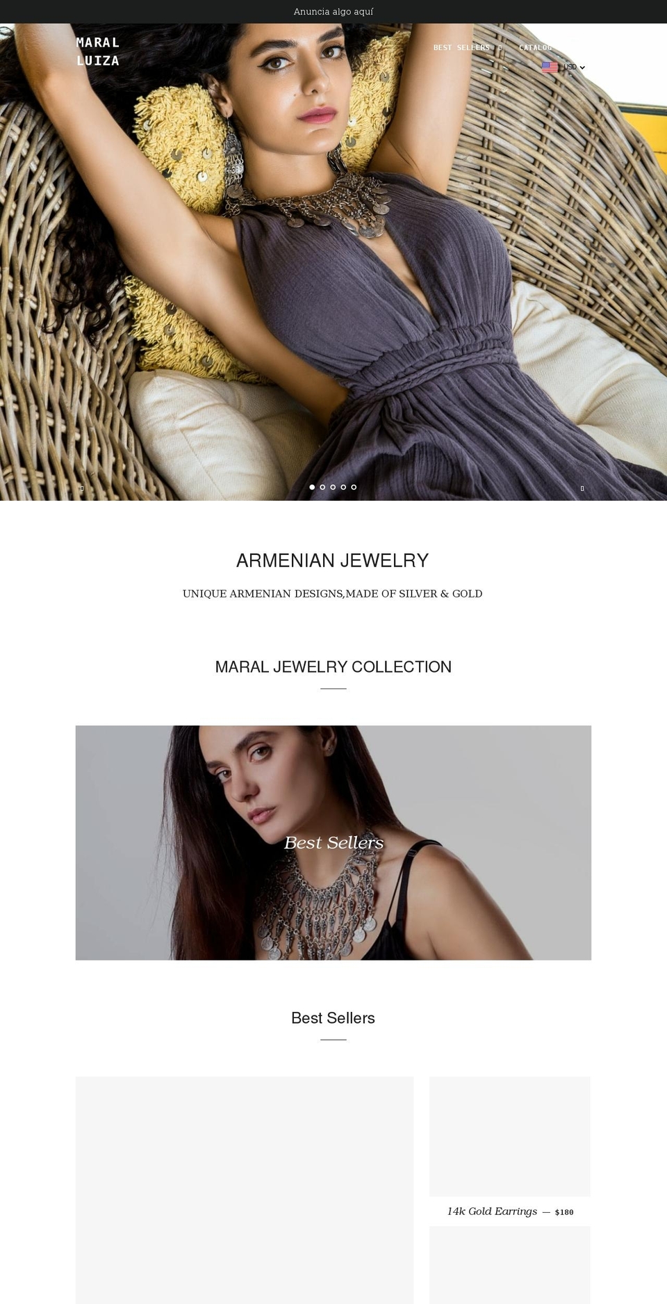 maraljewelry.com shopify website screenshot