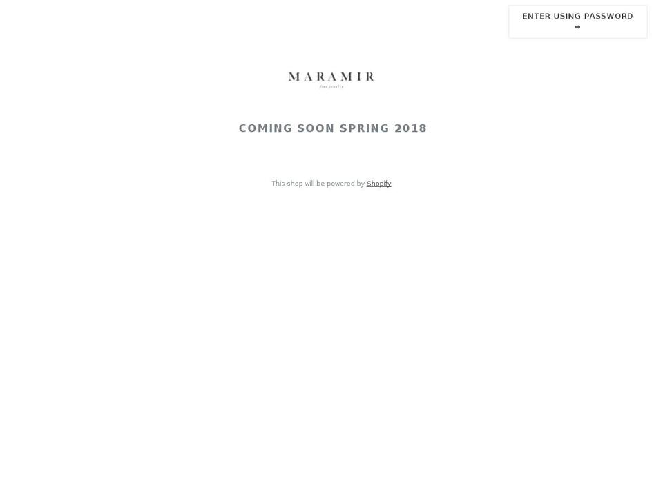 maramir.com — Shopify storefront screenshot