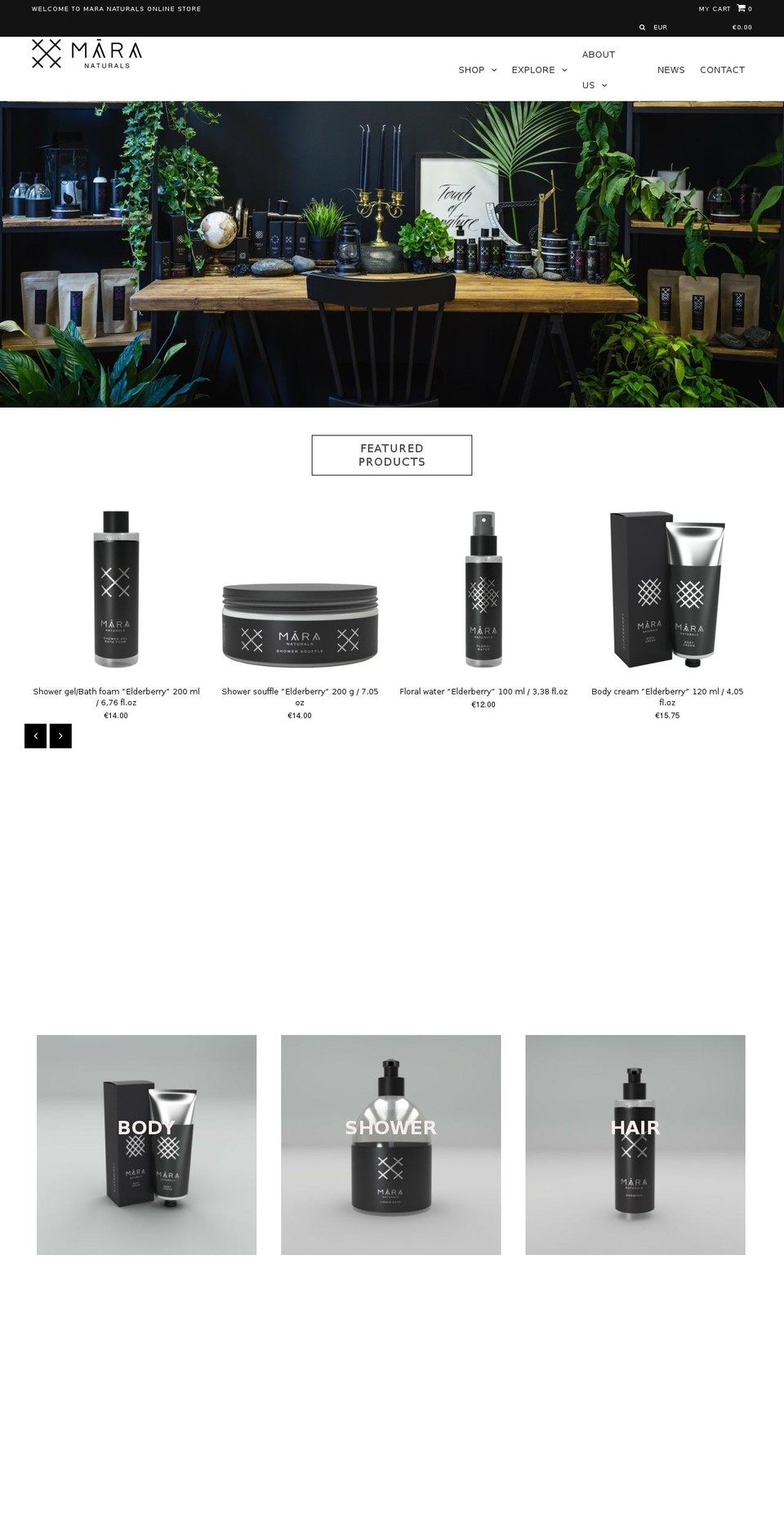 maranaturals.com shopify website screenshot