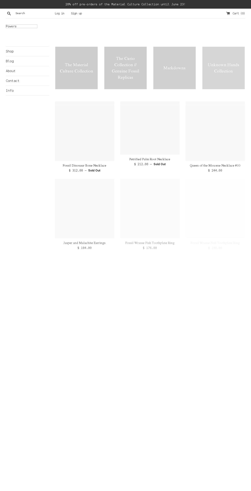 marandapowers.com — Shopify storefront screenshot