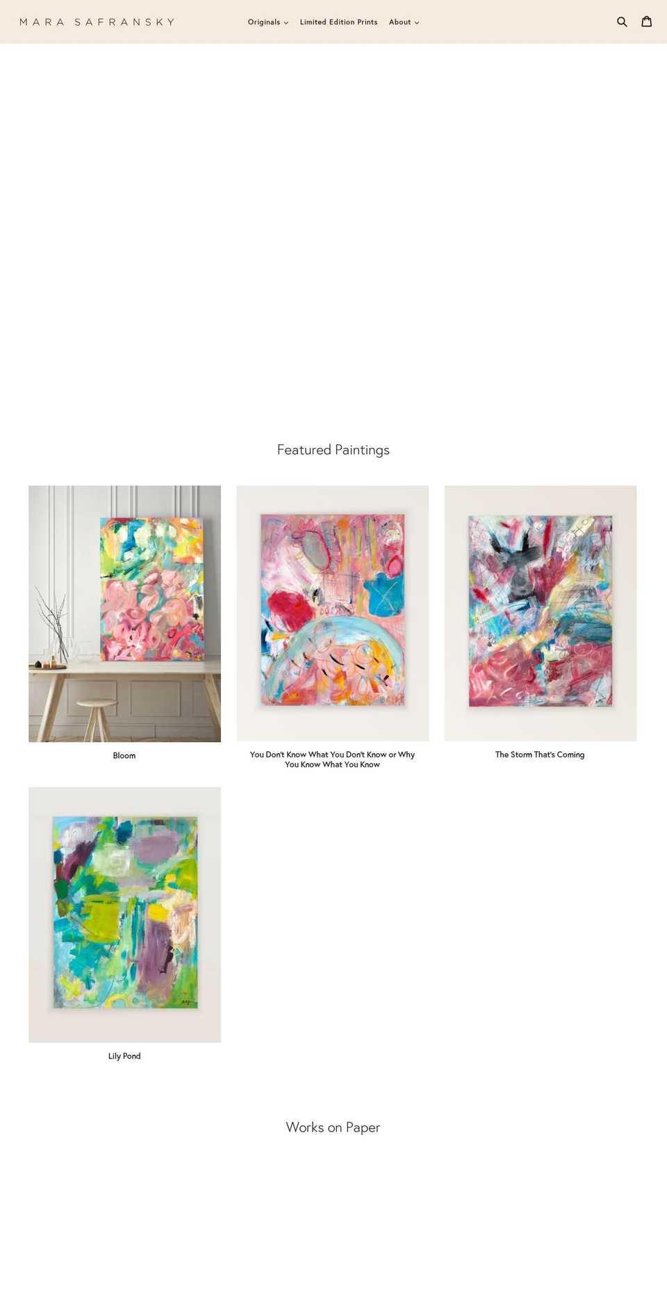 marasafransky.com shopify website screenshot