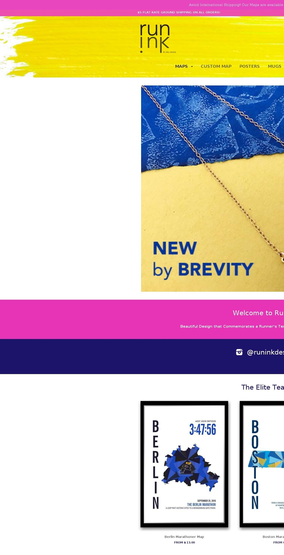 marathonermaps.com shopify website screenshot