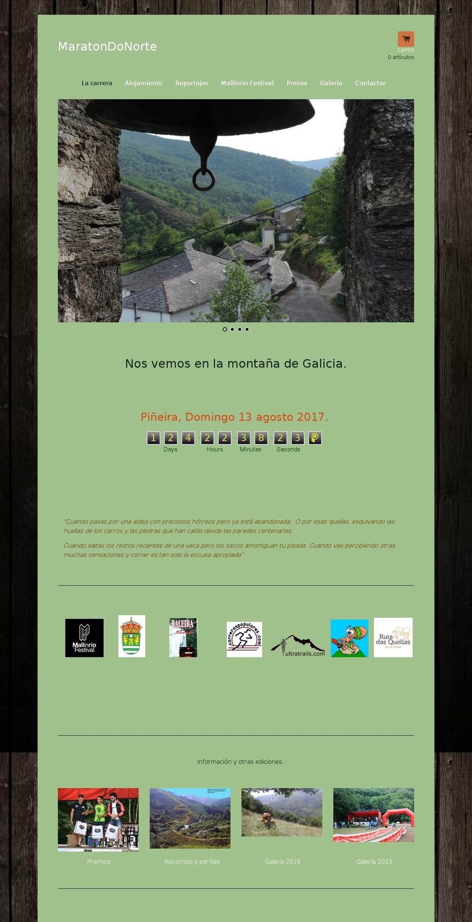maratondonorte.com shopify website screenshot