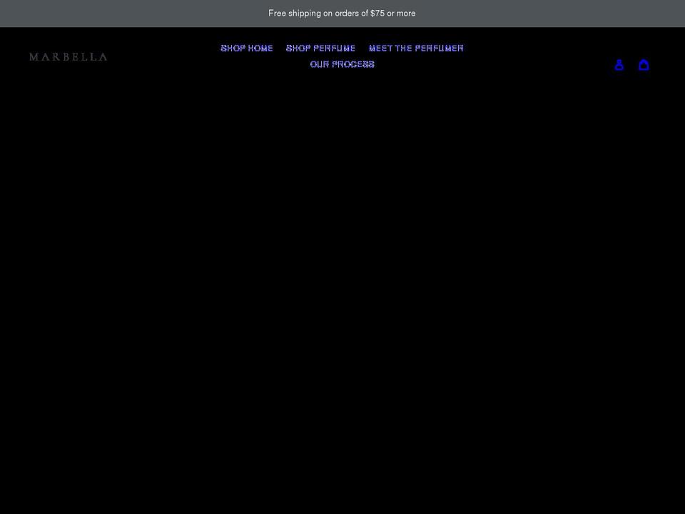 marbellaperfumes.com shopify website screenshot
