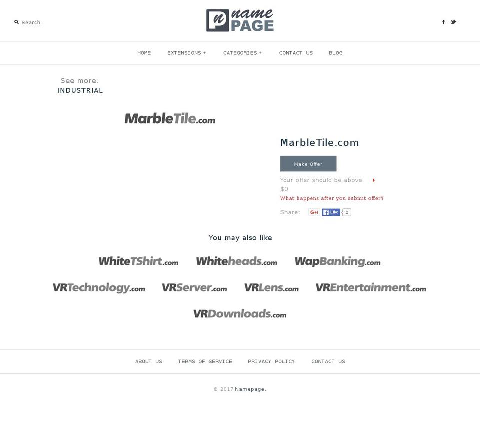 marbletile.com shopify website screenshot