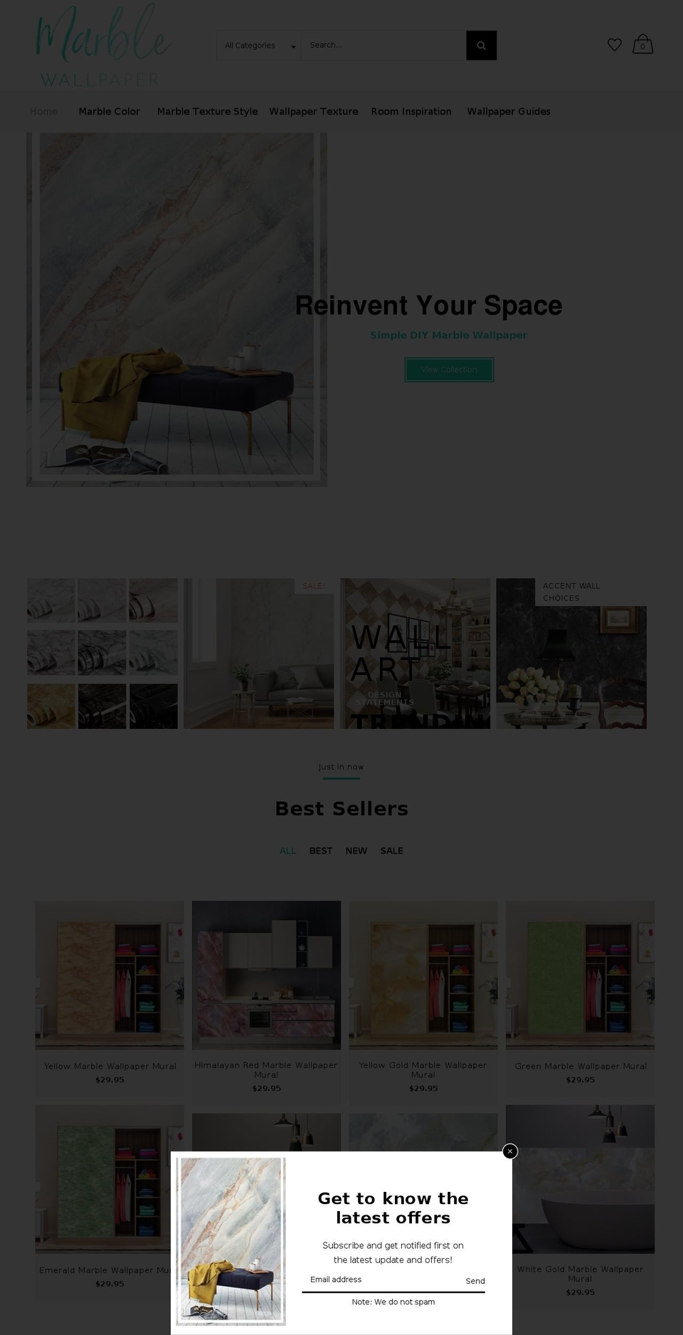 install-01 Shopify theme site example marblewallpaper.com