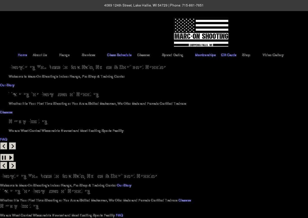 marc-onshooting.com shopify website screenshot