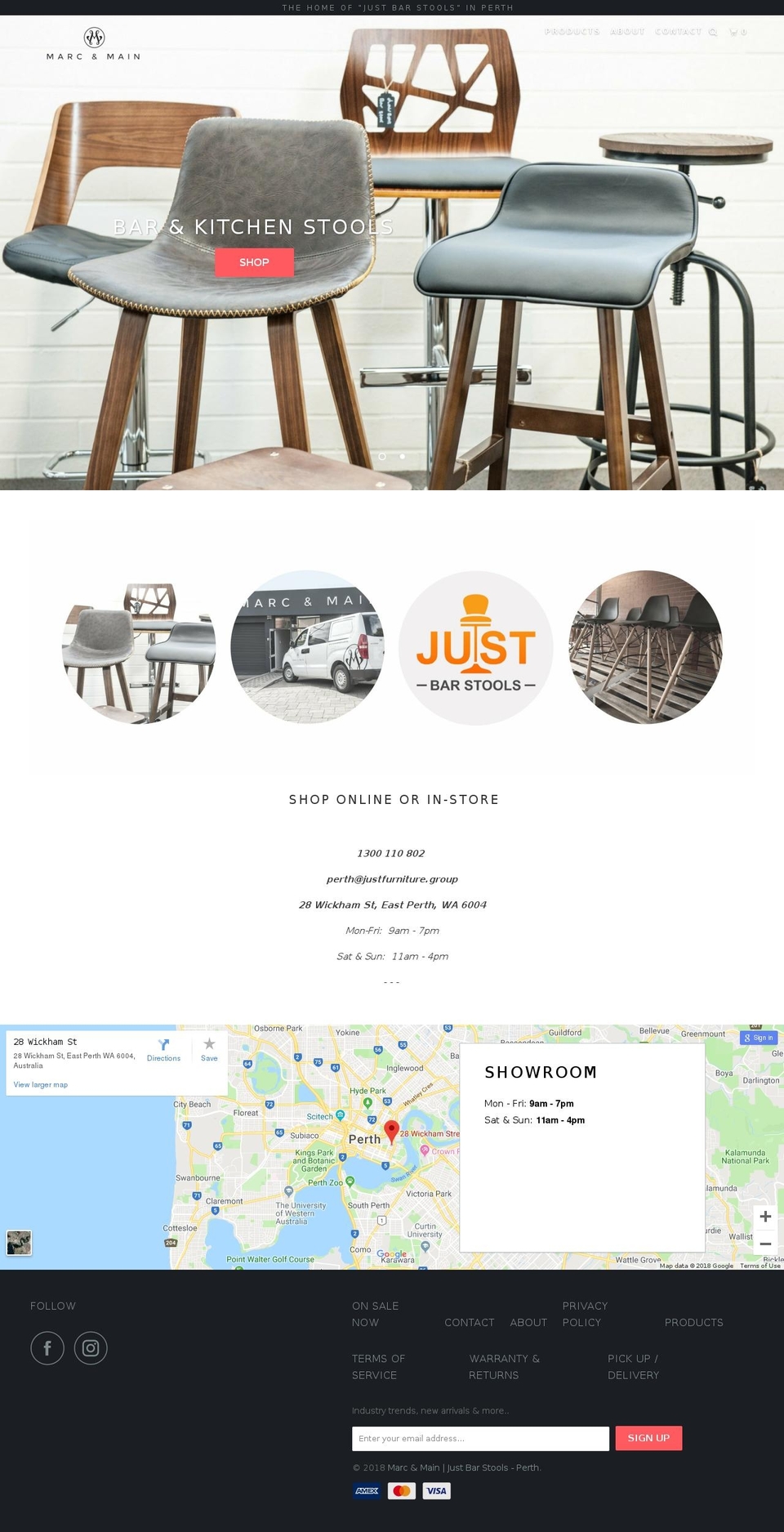 marcandmain.com — Shopify storefront screenshot