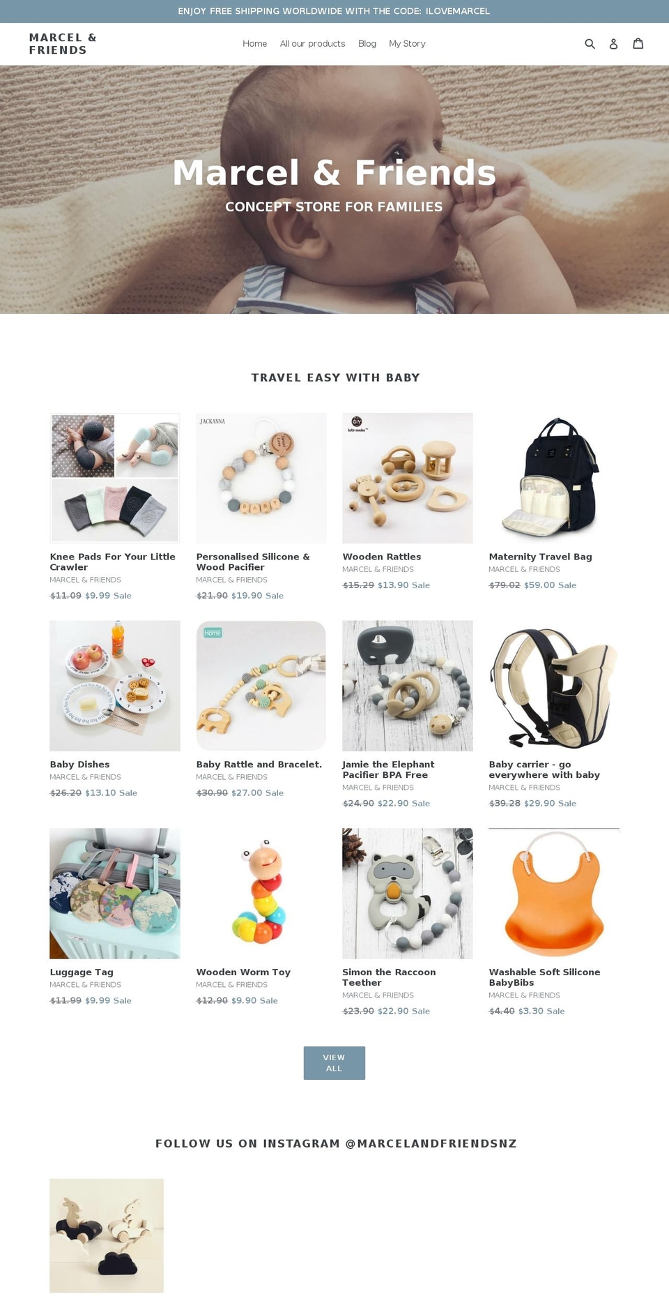marcelandfriends.com shopify website screenshot